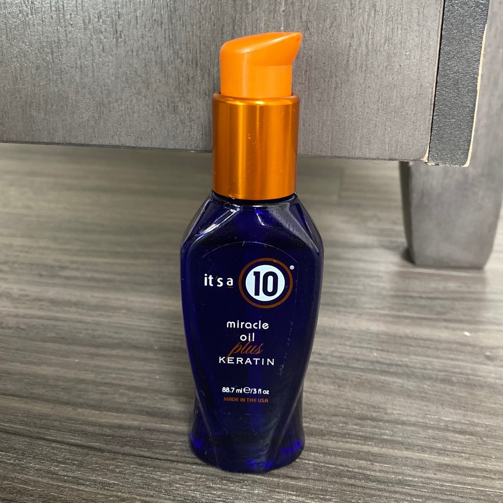 It’s a 10 miracle oil plus keratin